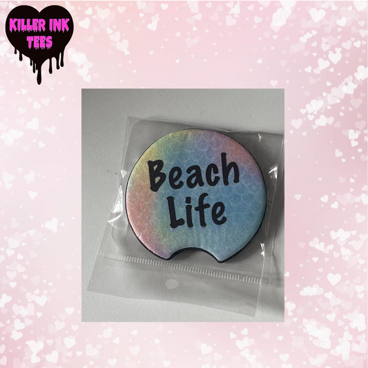 Beach Life Cup Coaster For Vehicle