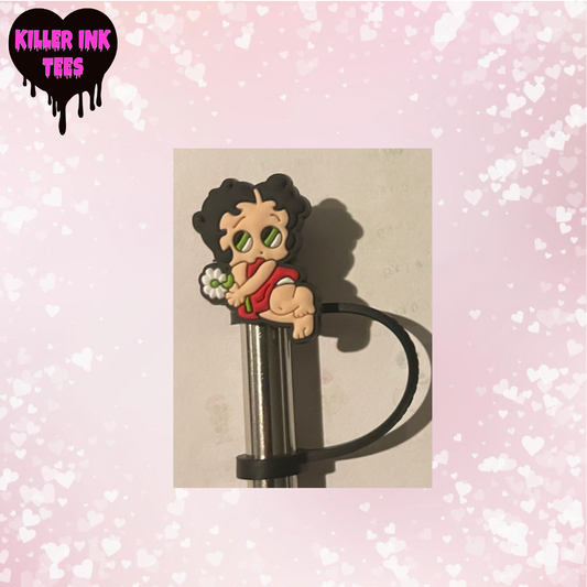 Betty Boop Flower Straw Topper