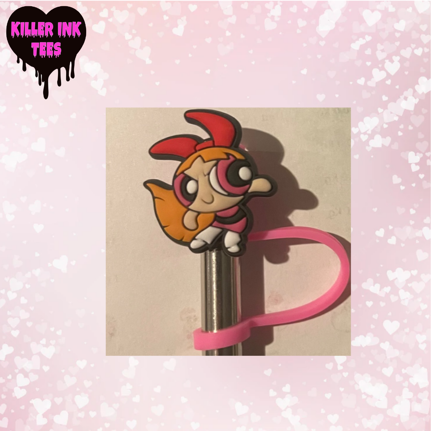 Blossom Powerpuff Girls Straw Topper