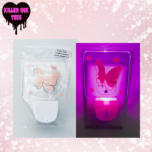 Butterfly Pink Night Light