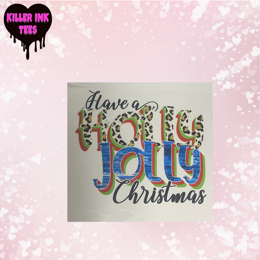 Holly Jolly Christmas DTF Heat Transfer