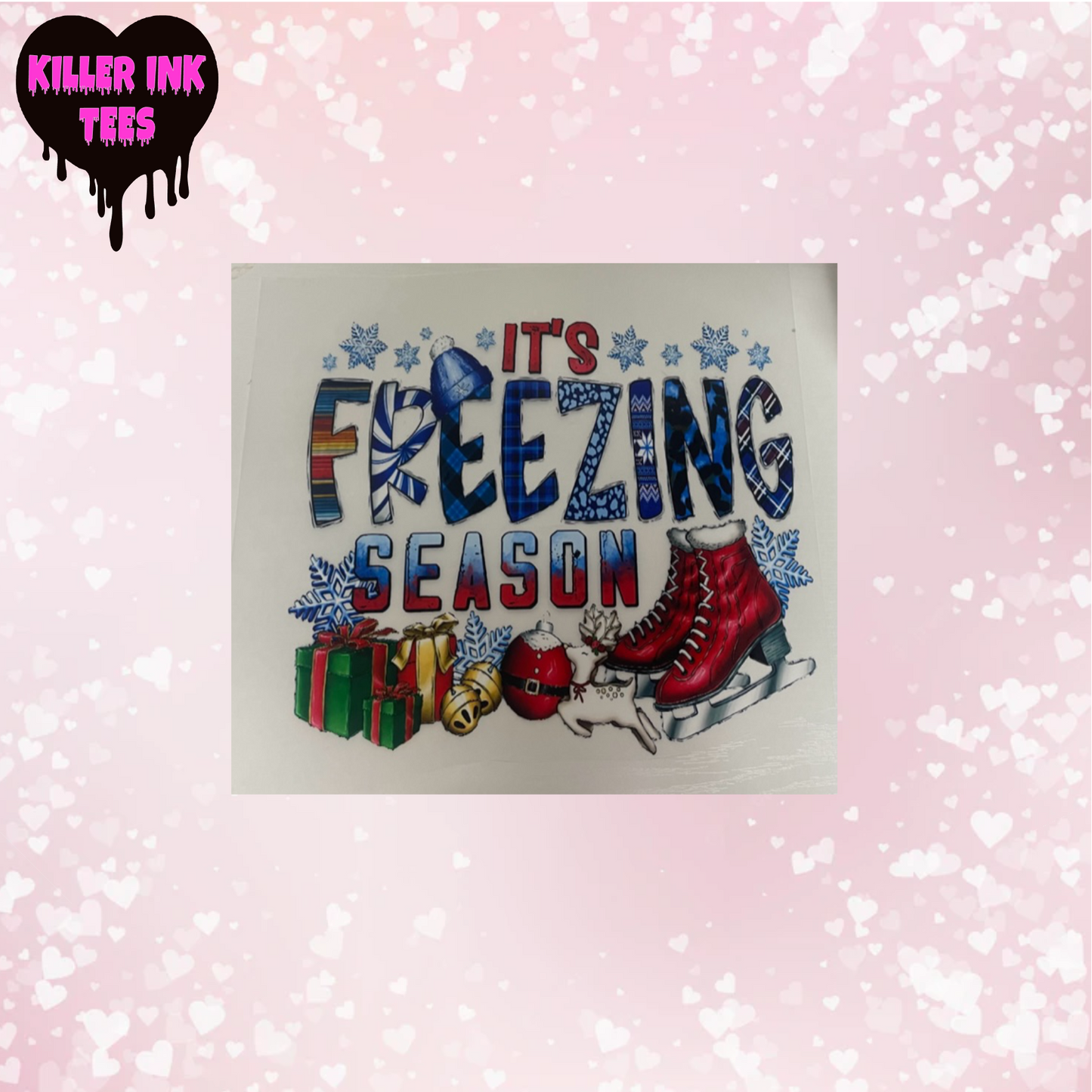 Its Freezing Season Skates DTF Heat Transfer