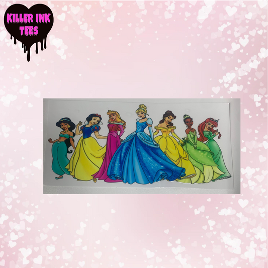 Princesses In Dress Cup Transfer