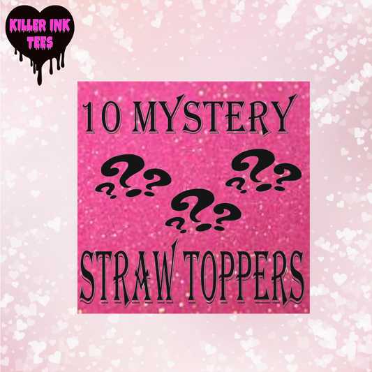 10 Mystery Straw Toppers (300+ Possible Options No Duplicates)
