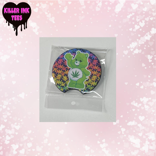 Weed Bear Cup Coaster For Vehicle