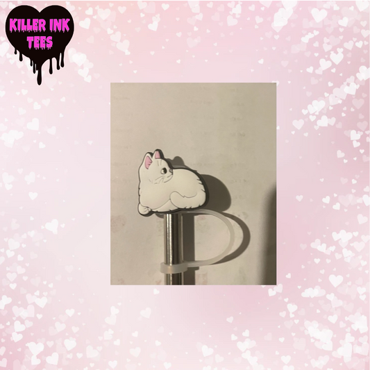 White Cat Straw Topper