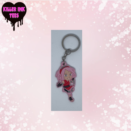 Anime Pink Keychain