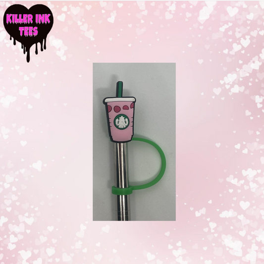 Starbucks Pink Dot Coffee Straw Topper