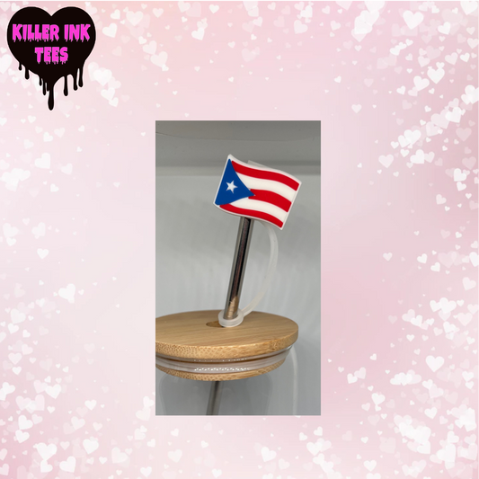 Puerto Rican Flag Straw Topper